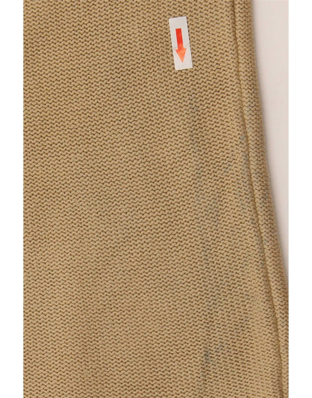 Armani Jeans Mens Crew Neck Jumper Sweater Small Beige Cotton