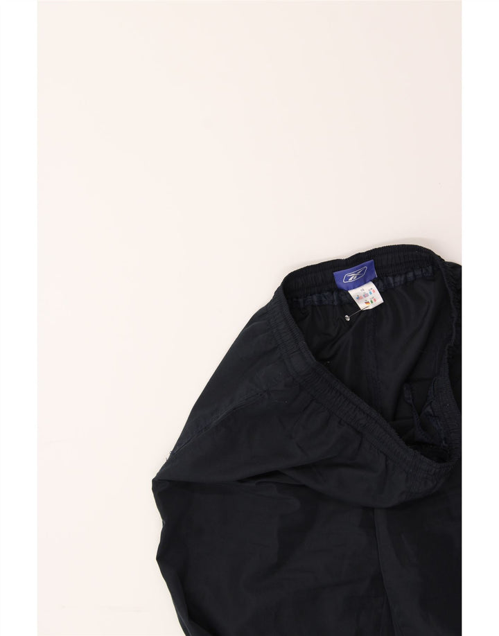 REEBOK Womens Tracksuit Trousers UK 10 Small  Navy Blue Vintage Reebok and Second-Hand Reebok from Messina Hembry 
