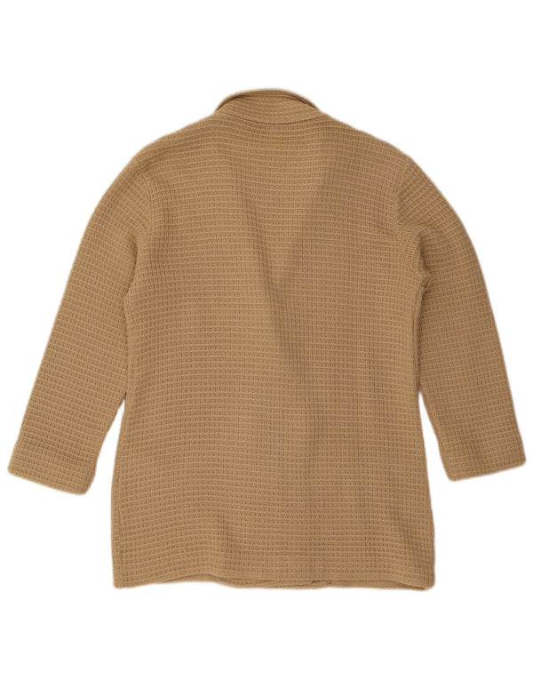 Vintage Womens Double Breasted Cardigan Sweater IT 50 XL Beige