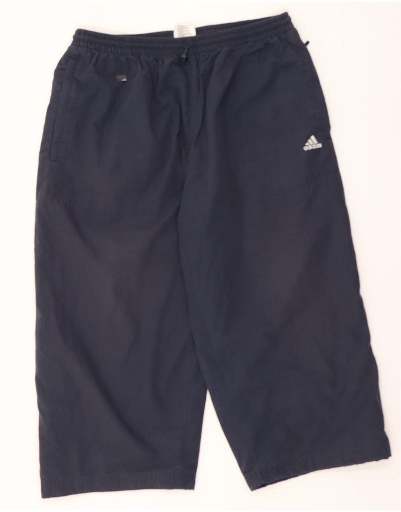 ADIDAS Mens Bermuda Sport Shorts Large  Navy Blue Polyester Vintage Adidas and Second-Hand Adidas from Messina Hembry 