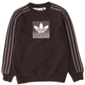 Adidas Boys Graphic Sweatshirt Jumper 9-10 Years Black Cotton
