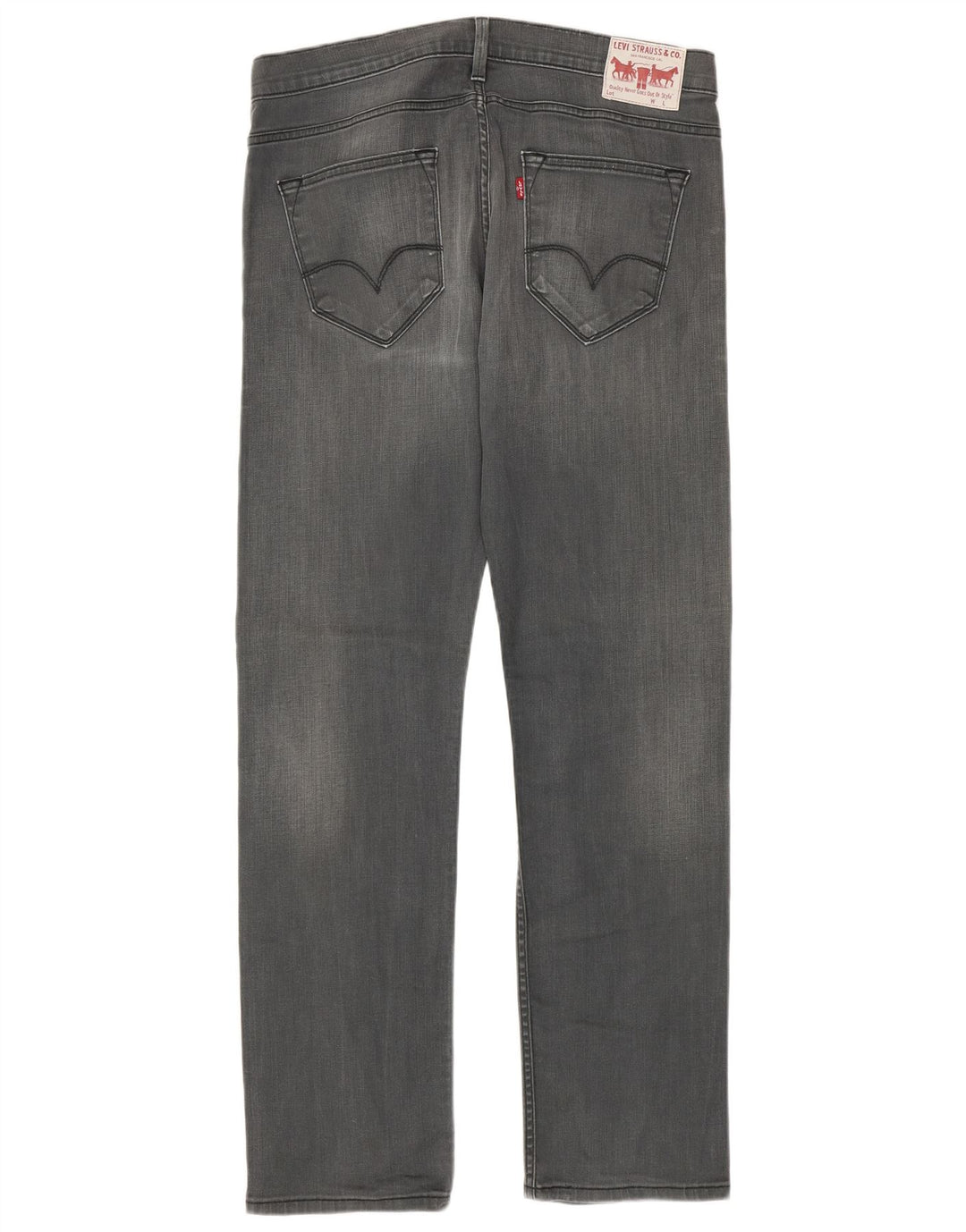 Levi's Mens Straight Jeans W36 L34 Grey Cotton