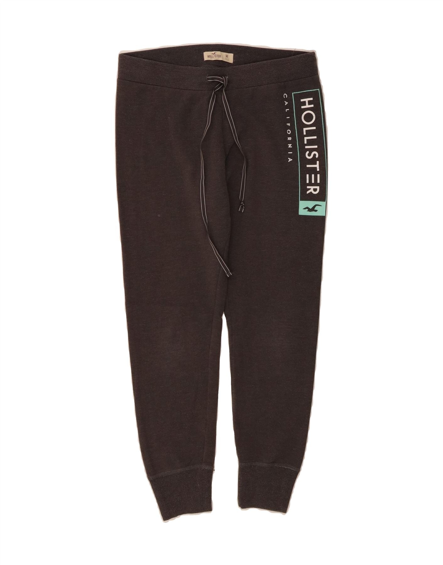 Pantalon de survêtement graphique HOLLISTER pour femme, taille UK 12, gris  moyen - Main Image