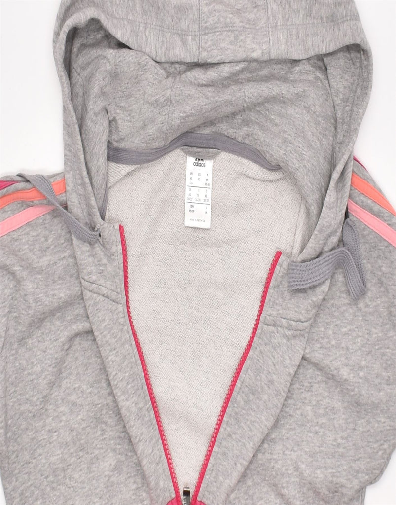 ADIDAS Womens Oversized Zip Hoodie Sweater UK 4/6 XS Pink Colourblock | Vintage | Thrift | Second-Hand | Used Clothing | Messina Hembry 