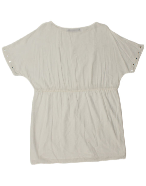 Zara Womens Oversized Blouse Top UK 14 Medium White Polyester
