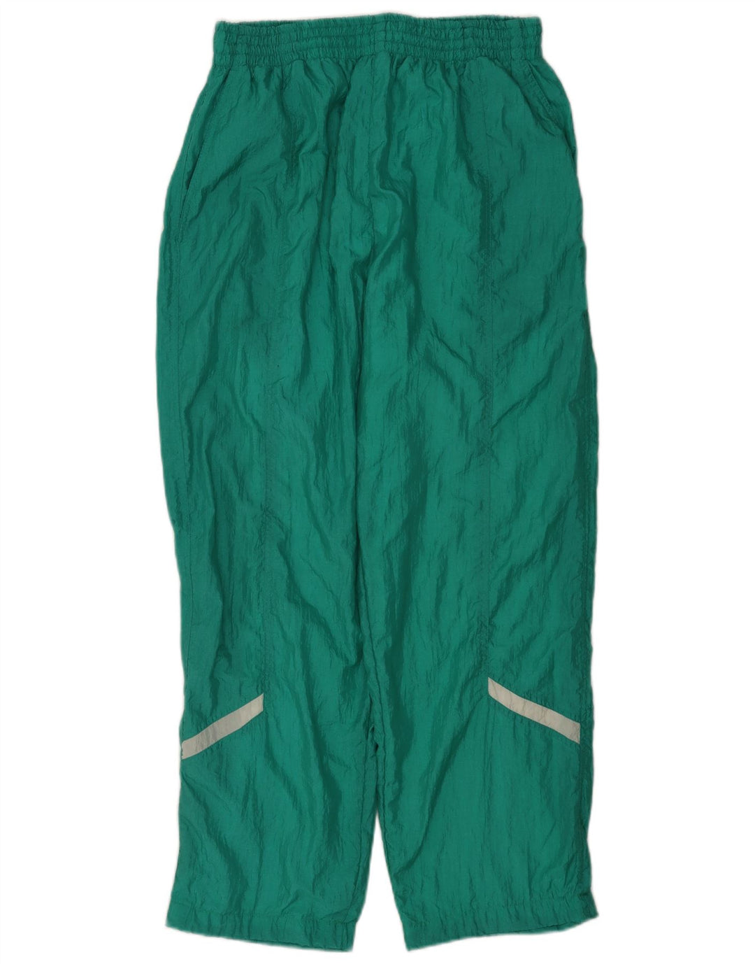 Vintage Mens Tracksuit Trousers Large  Green Colourblock Nylon