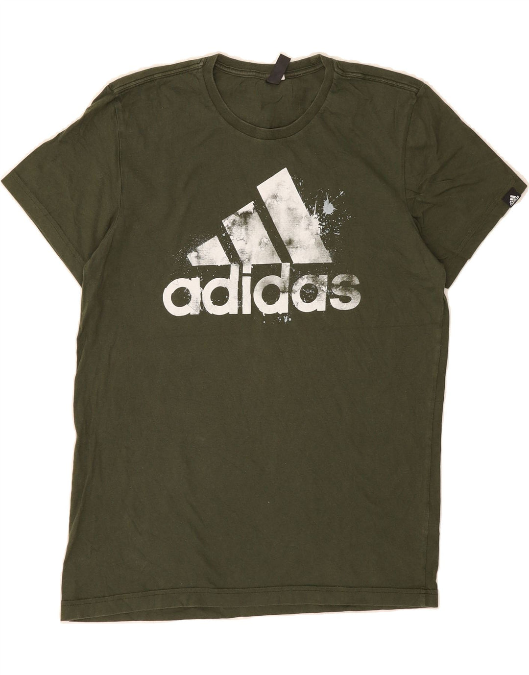 ADIDAS Mens Graphic T-Shirt Top Medium Green Cotton Vintage Adidas and Second-Hand Adidas from Messina Hembry 