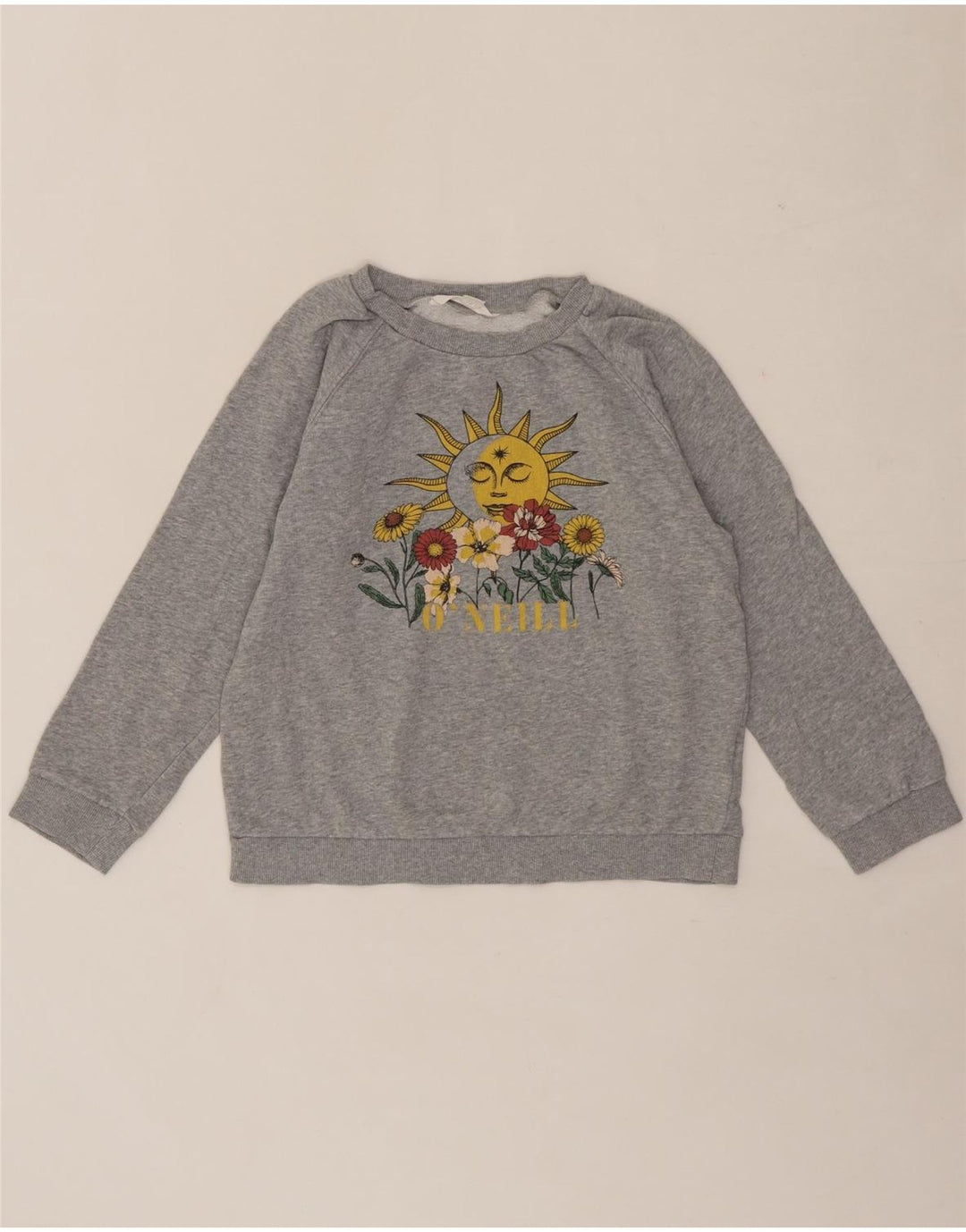 O'NEILL Boys Graphic Sweatshirt Jumper 11-12 Years Large Grey Cotton Vintage O'Neill and Second-Hand O'Neill from Messina Hembry 