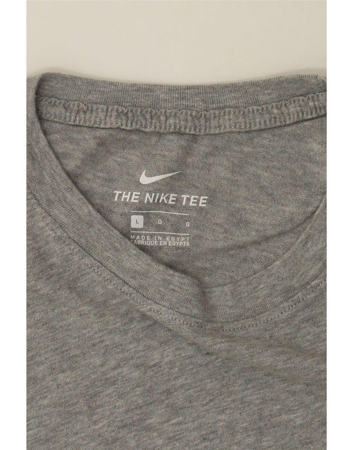 NIKE Mens Graphic T-Shirt Top Large Grey Cotton Vintage Nike and Second-Hand Nike from Messina Hembry 
