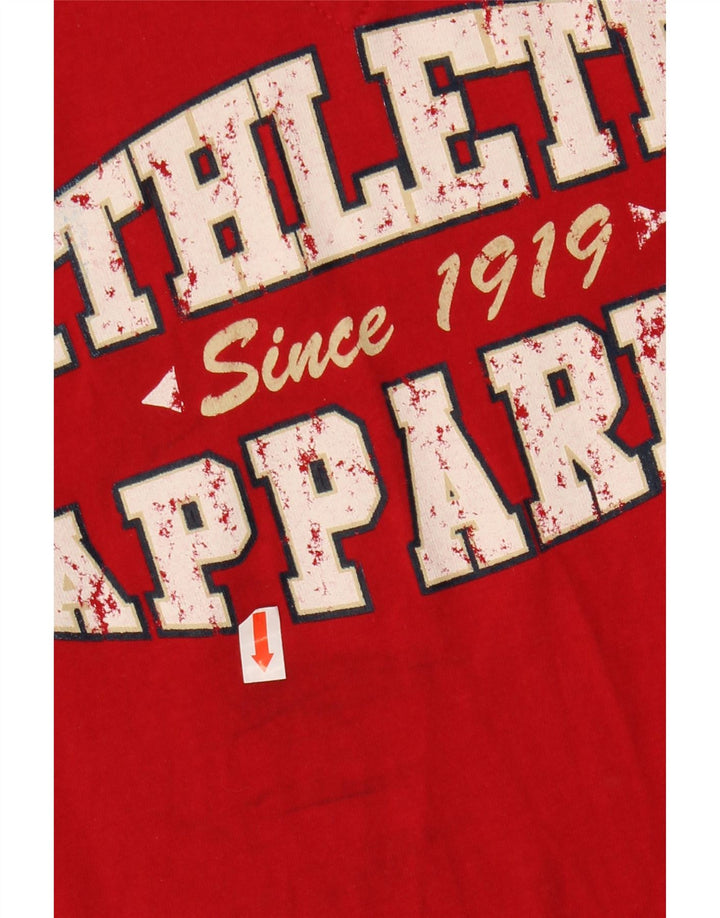 CHAMPION Womens Muscle Graphic T-Shirt Top UK 14 Medium Red Colourblock