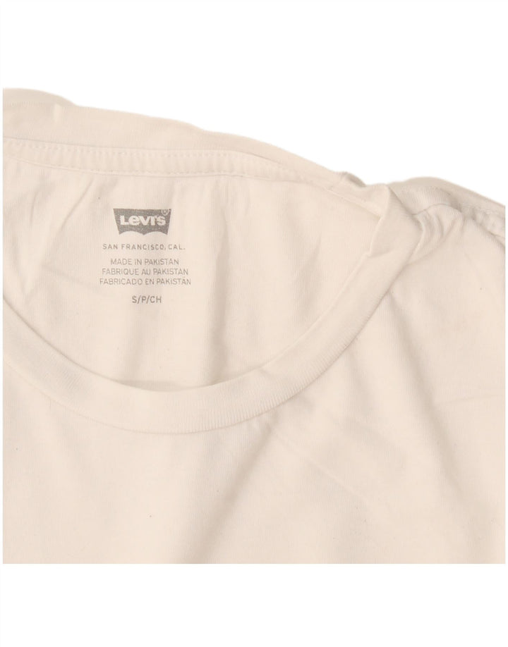 Levi's Womens Graphic T-Shirt Top UK 10 Small White