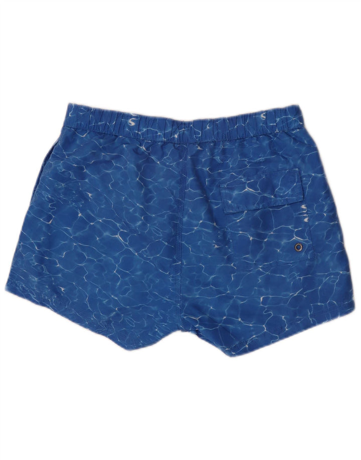 Best Company Mens Swimming Shorts Medium  Blue Tie Dye Polyester