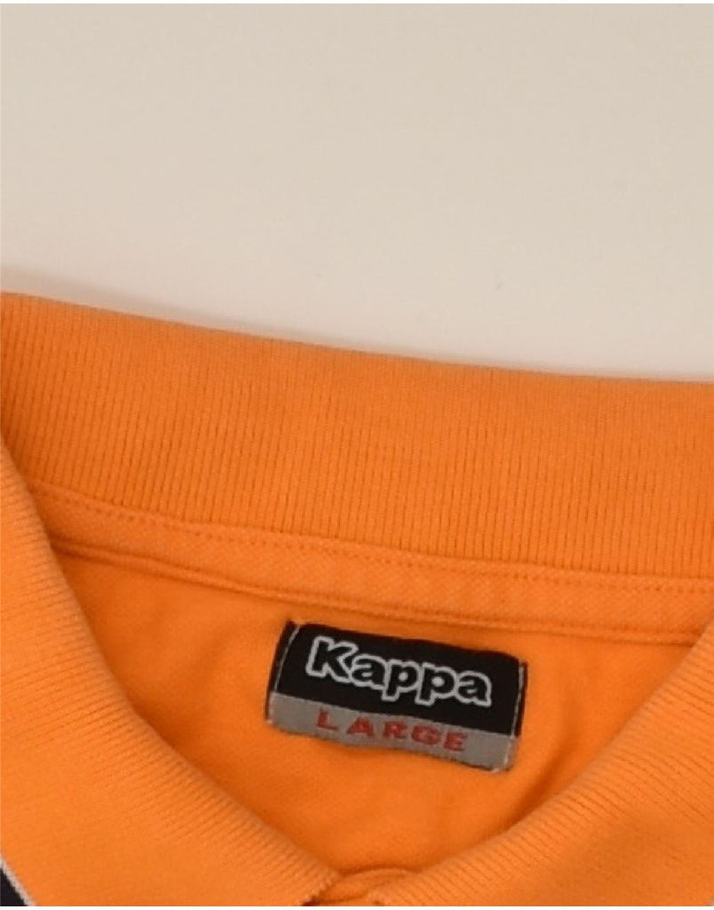 KAPPA Mens Polo Shirt Large Orange Cotton | Vintage Kappa | Thrift | Second-Hand Kappa | Used Clothing | Messina Hembry 