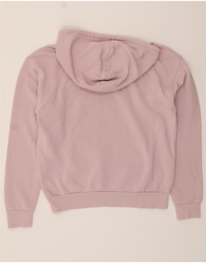 REEBOK Womens Graphic Oversized Hoodie Jumper UK 8/10 Small Pink Cotton Vintage Reebok and Second-Hand Reebok from Messina Hembry 