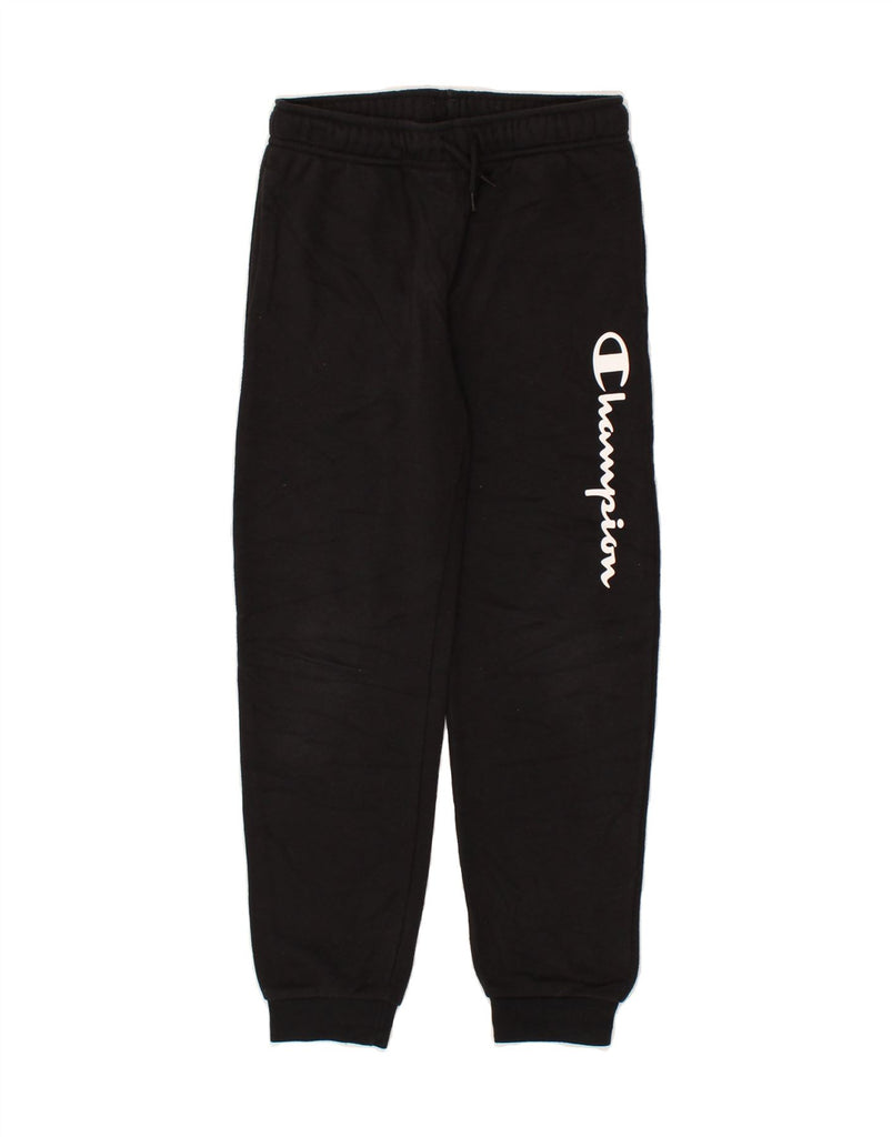 CHAMPION Girls Graphic Tracksuit Trousers Joggers 9-10 Years Medium Black | Vintage Champion | Thrift | Second-Hand Champion | Used Clothing | Messina Hembry 