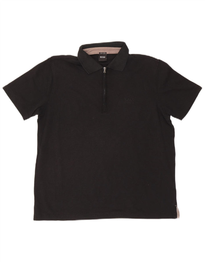 Hugo Boss Mens Polo Shirt Medium Black