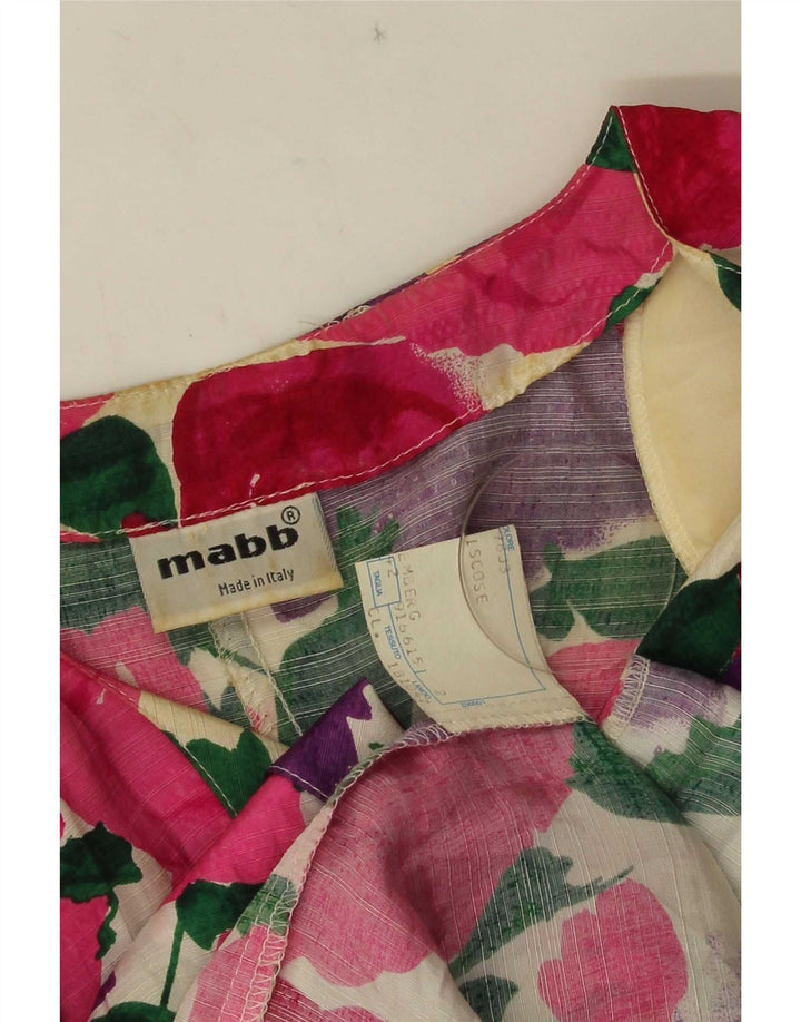mabb Womens 4 Button Blazer Jacket IT 42 Medium Multicoloured Floral