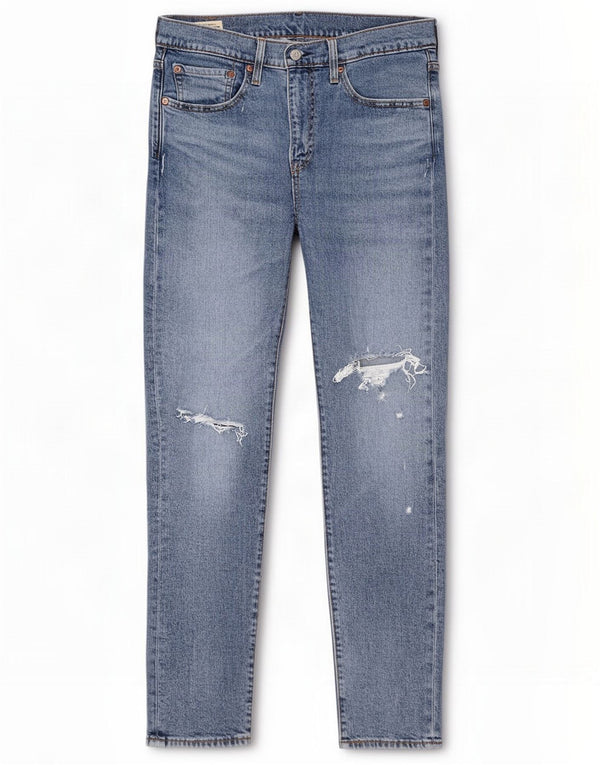 Levi's Mens 512 Distressed Slim Tapered Jeans W32 L32 Blue Cotton