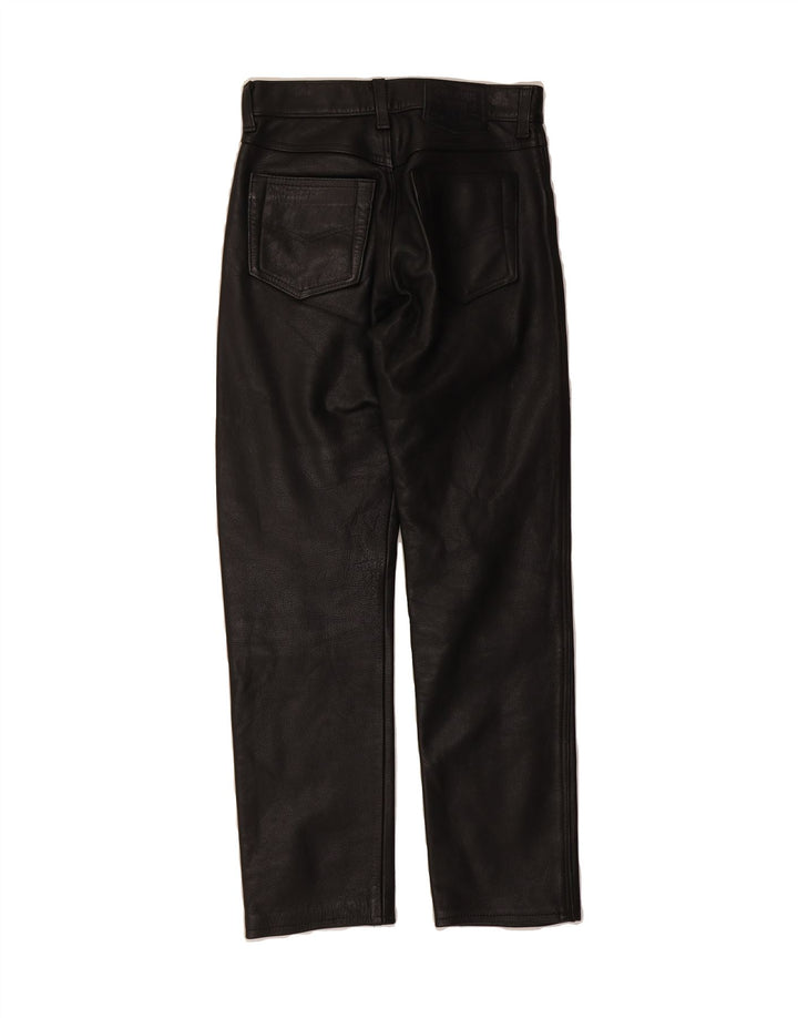 COUGAR Womens Motorcycle Leather Trousers W30 L29 Black Vintage Cougar and Second-Hand Cougar from Messina Hembry 