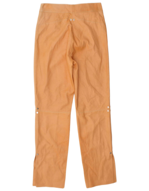 Gattinoni Womens Straight Trousers IT 42 Medium W28 L29 Orange Animal Print