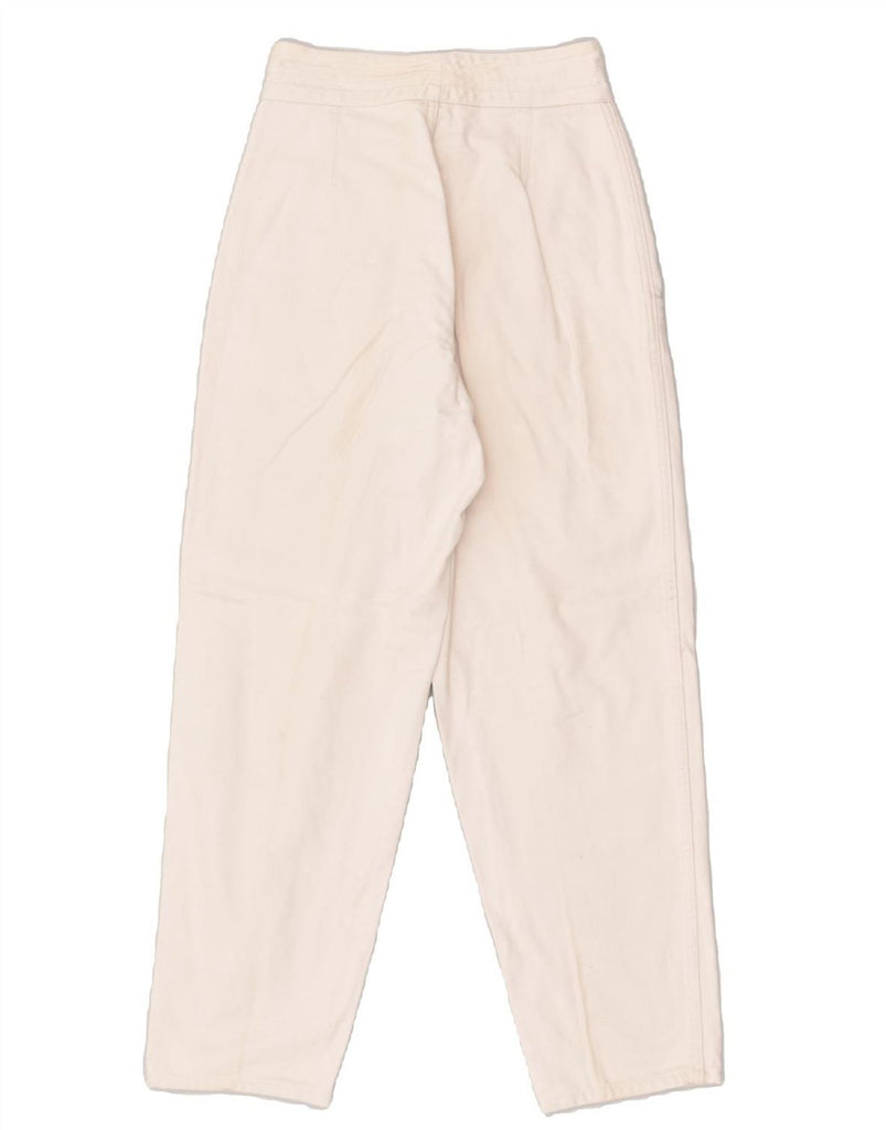 CARRERA Womens Pegged Casual Trousers W28 L28 White Cotton | Vintage Carrera | Thrift | Second-Hand Carrera | Used Clothing | Messina Hembry 