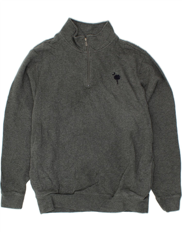 L.L.BEAN Mens Traditional Fit Zip Neck Sweatshirt Jumper Medium Grey Vintage L.L.Bean and Second-Hand L.L.Bean from Messina Hembry 
