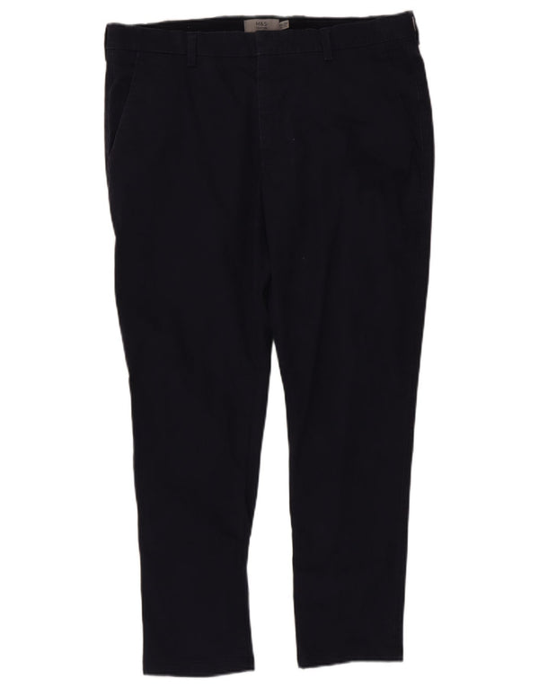 Marks & Spencer Mens Skinny Chino Trousers W34 L27 Navy Blue Cotton