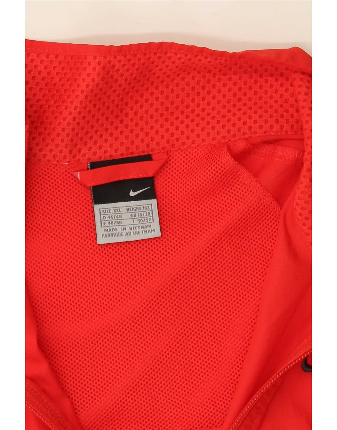 Nike Womens Tracksuit Top Jacket UK 18/20 2XL Red Colourblock