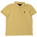 Lyle & Scott Mens Polo Shirt Medium Yellow Cotton