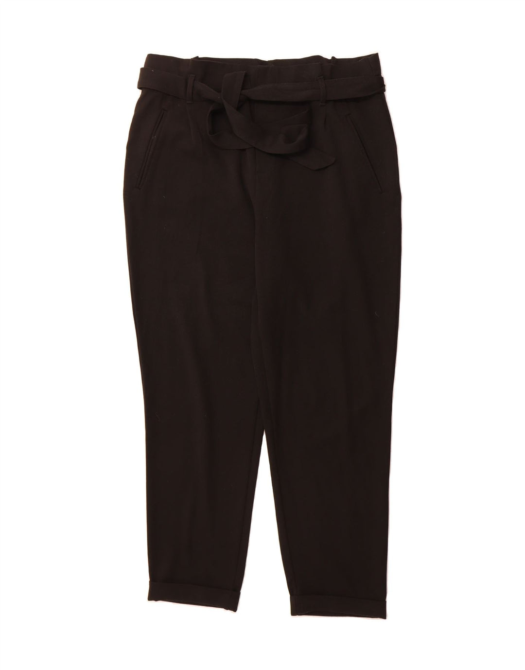 ZARA Womens Slim Chino Trousers Large W34 L26 Black Vintage Zara and Second-Hand Zara from Messina Hembry 