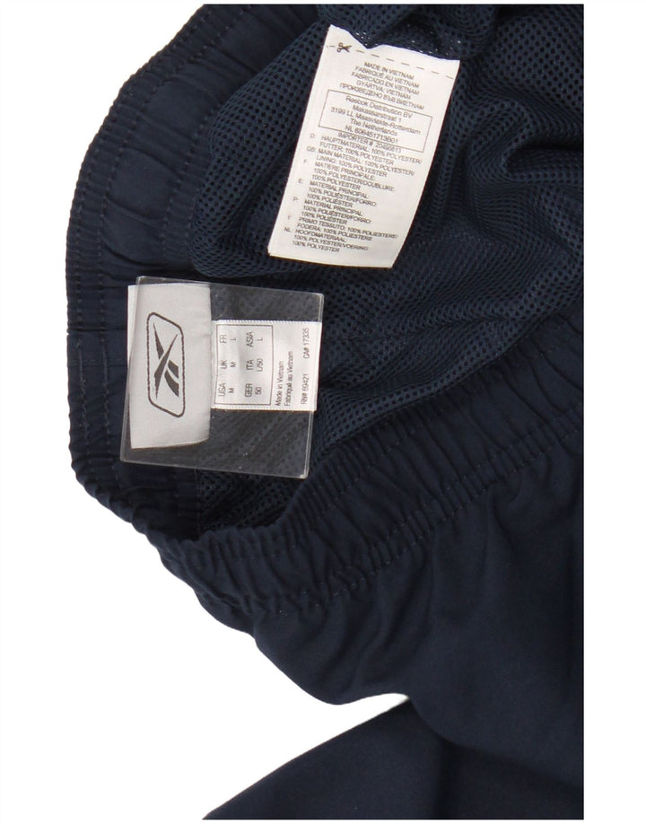 Reebok Mens Tracksuit Trousers Joggers Medium  Navy Blue Polyester