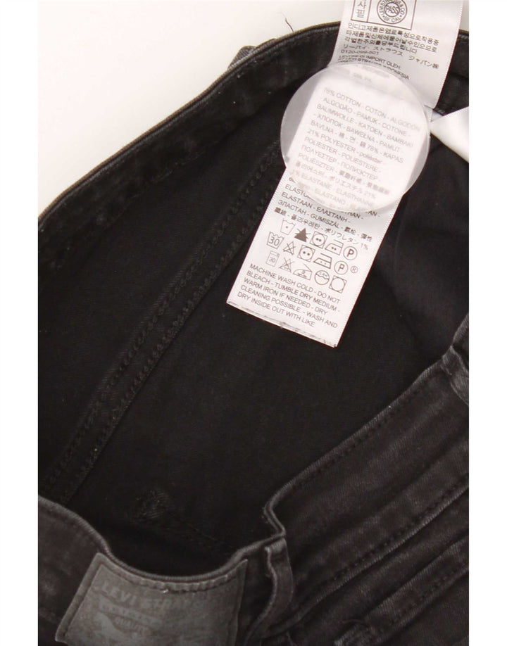 Levi's Womens 712 Slim Jeans W27 L30 Black Cotton