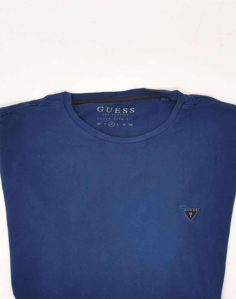 GUESS Mens T-Shirt Top Medium Navy Blue | Vintage Guess | Thrift | Second-Hand Guess | Used Clothing | Messina Hembry 