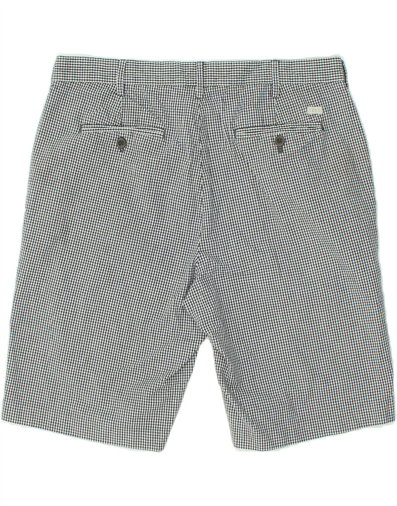 IZOD Mens Chino Shorts W36 Large  Grey Gingham Cotton | Vintage Izod | Thrift | Second-Hand Izod | Used Clothing | Messina Hembry 