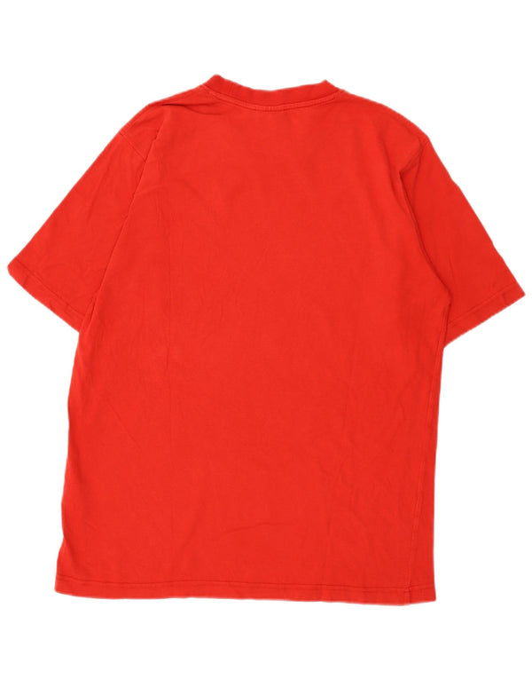 Adidas Mens Graphic T-Shirt Top Medium Red Cotton