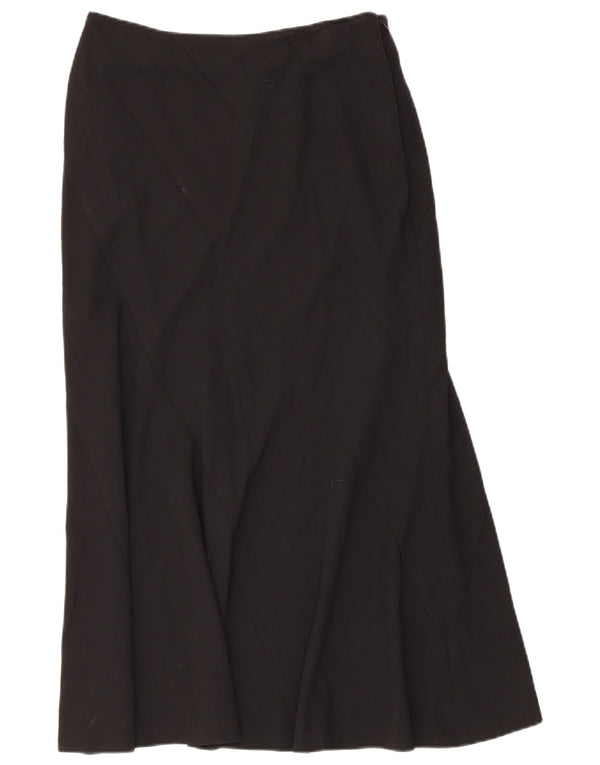 Marks & Spencer Womens High Waist Midi Skirt UK 12 Medium W30 Black