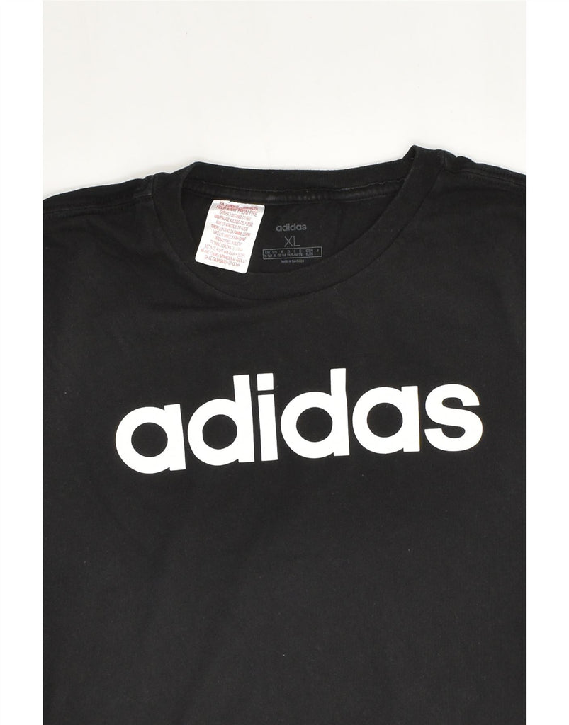 ADIDAS Boys Graphic T-Shirt Top 15-16 Years XL Black | Vintage Adidas | Thrift | Second-Hand Adidas | Used Clothing | Messina Hembry 