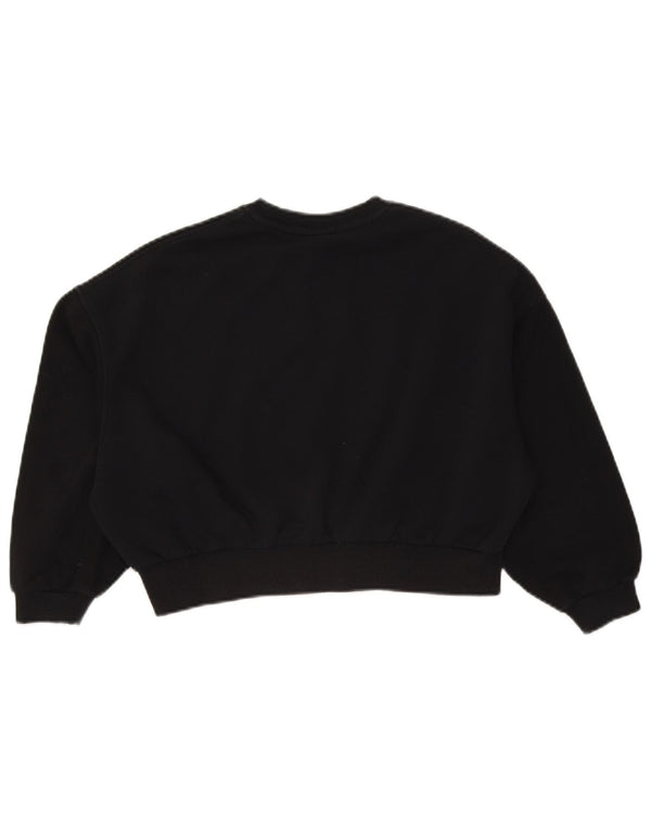 Nike Girls Oversized Crop Sweatshirt Jumper 10-11 Years Medium Black