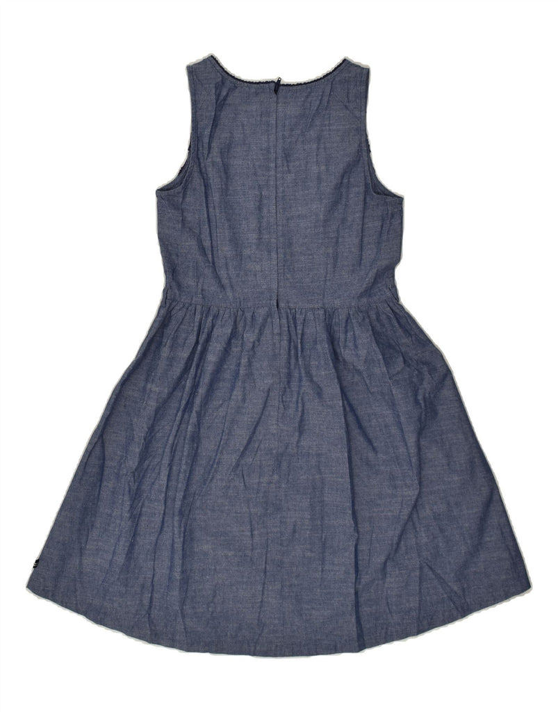 NAUTICA Girls Sleeveless A-Line Dress 12-13 Years Large Blue Cotton | Vintage Nautica | Thrift | Second-Hand Nautica | Used Clothing | Messina Hembry 
