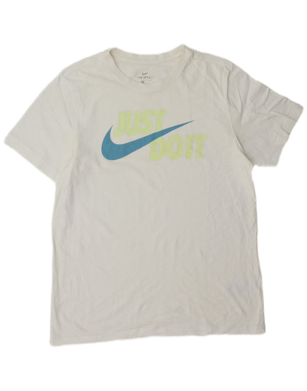 Nike Mens Graphic T-Shirt Top Large White Cotton