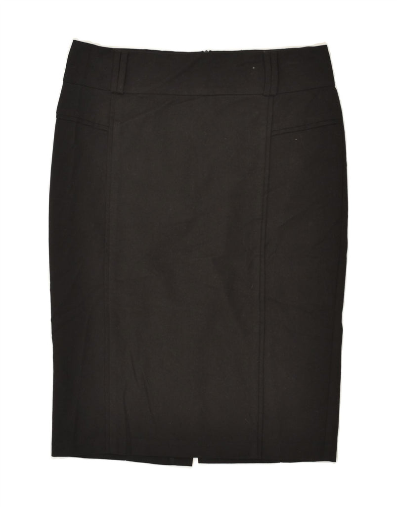 BENETTON Womens Pencil Skirt IT 44 Medium W30 Black Polyester | Vintage Benetton | Thrift | Second-Hand Benetton | Used Clothing | Messina Hembry 