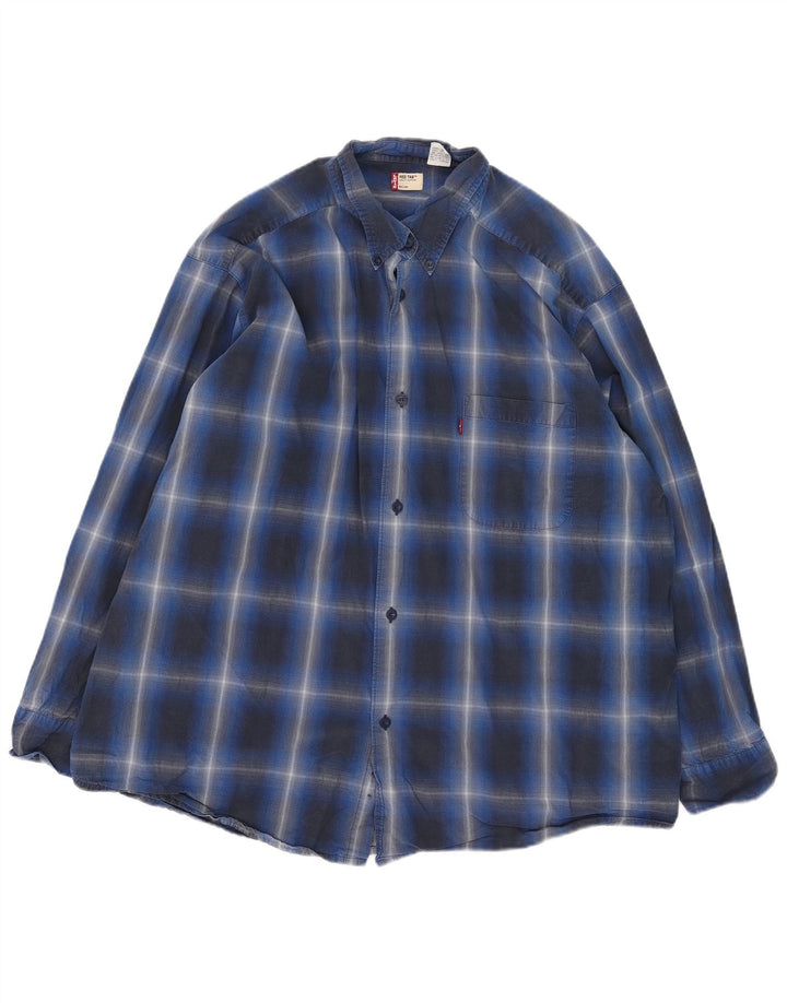 Levi's Mens Shirt 2XL Blue Check Cotton