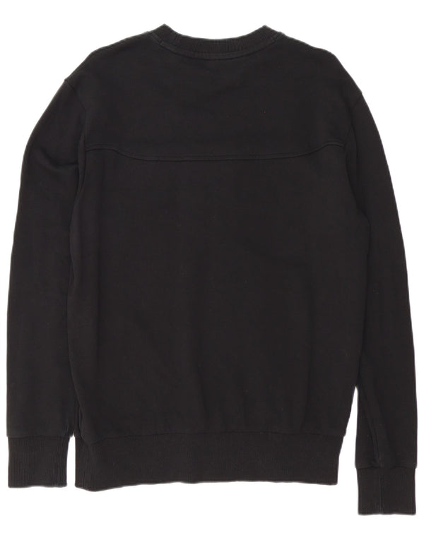 Hugo Boss Mens Graphic Sweatshirt Jumper Medium Black Cotton