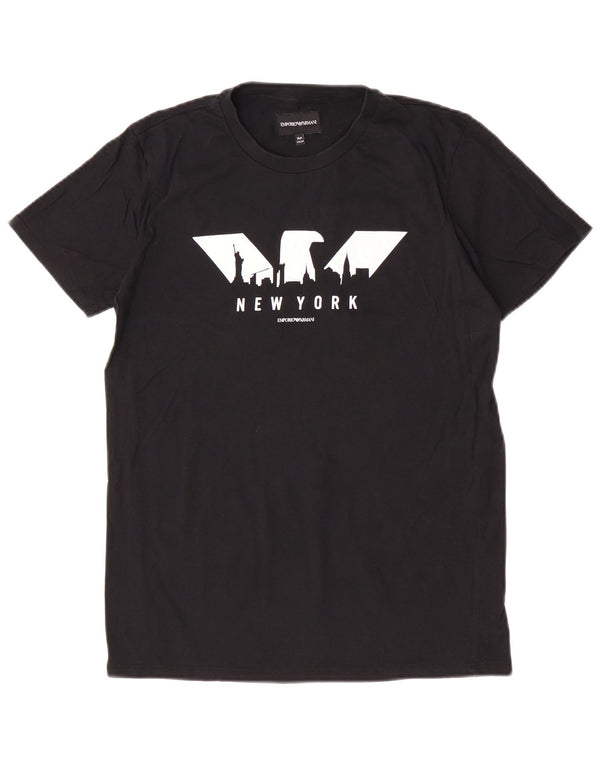 Emporio Armani Boys Graphic T-Shirt Top 15-16 Years Black
