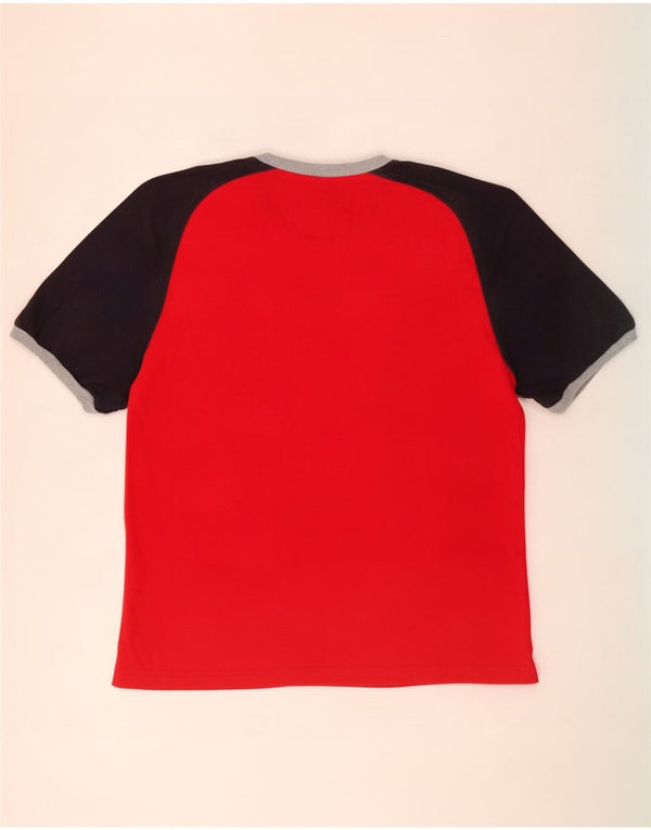 Champion Mens T-Shirt Top XL Red Colourblock Cotton