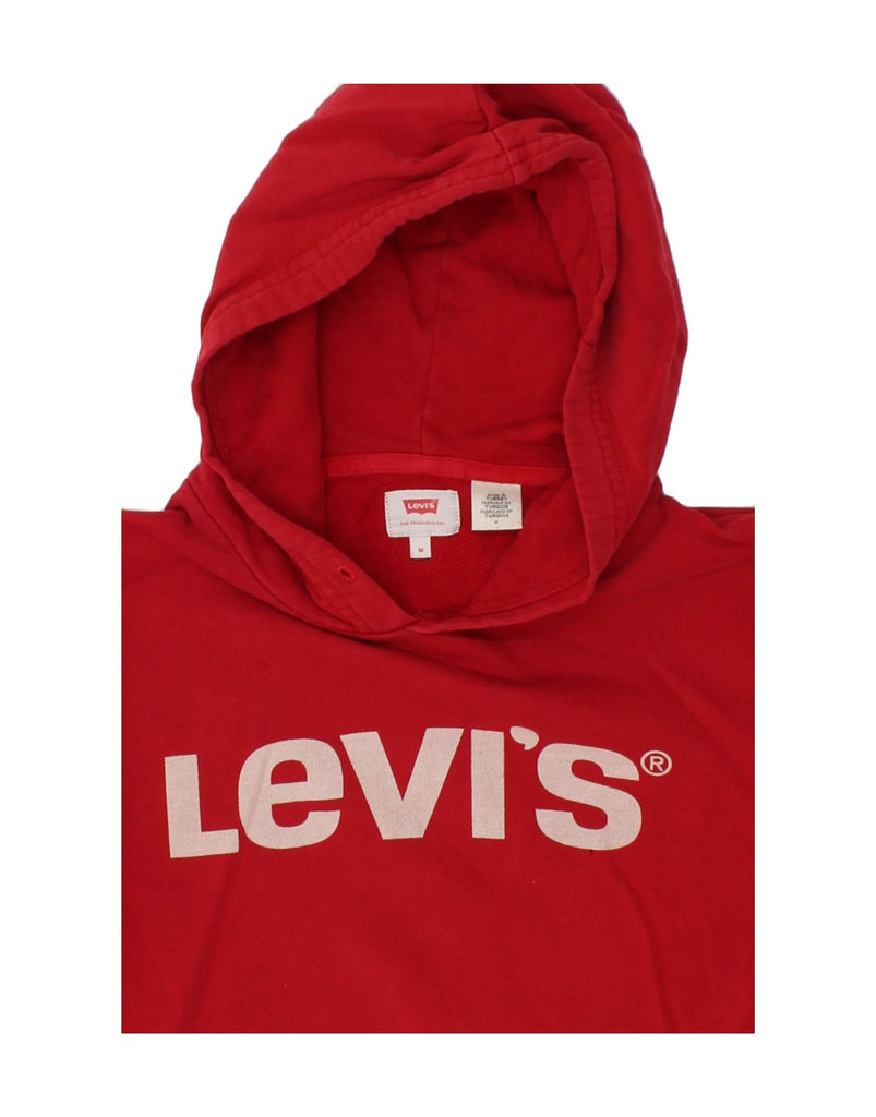 LEVI'S Mens Graphic Hoodie Jumper Medium Red Cotton | Vintage Levi's | Thrift | Second-Hand Levi's | Used Clothing | Messina Hembry 