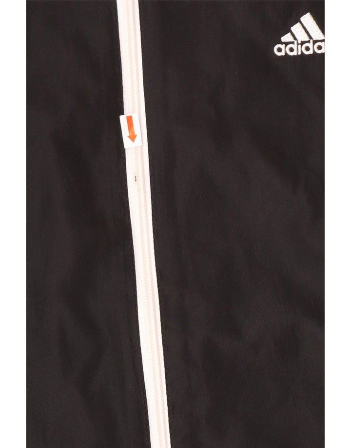 Adidas Mens Tracksuit Top Jacket UK 40/42 Medium Black Polyester