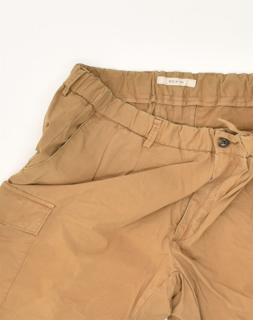 BRIGLIA Mens Cargo Shorts IT 52 XL W38 Brown Cotton | Vintage Briglia | Thrift | Second-Hand Briglia | Used Clothing | Messina Hembry 