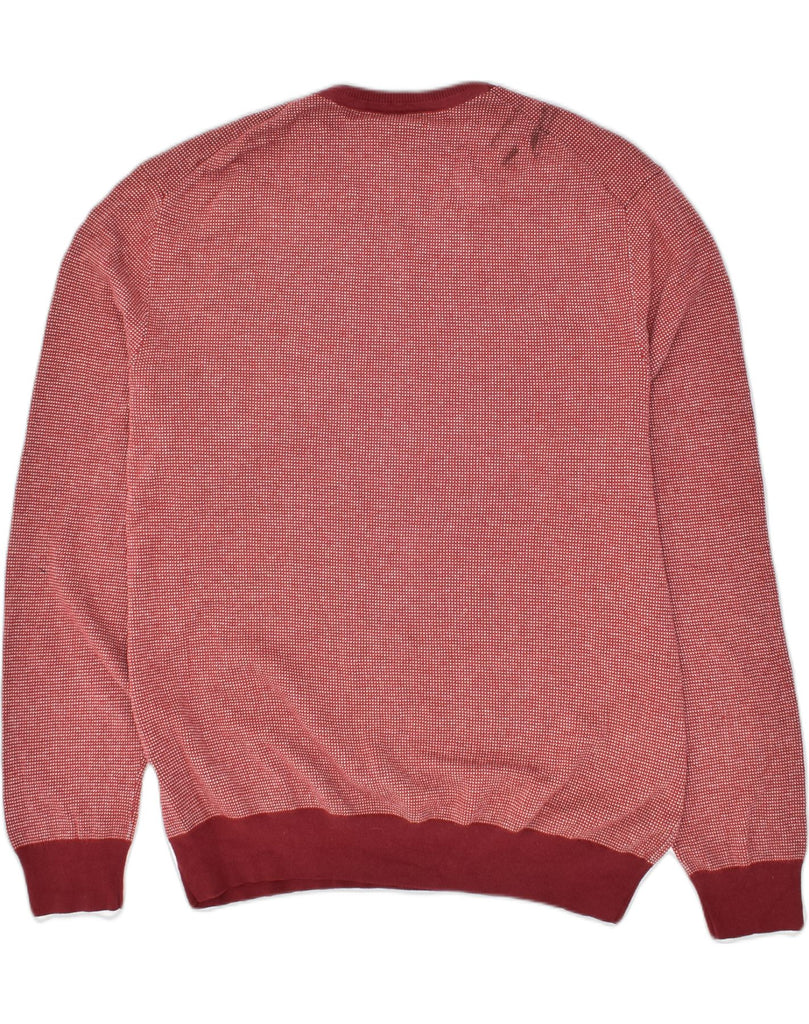 GAP Mens V-Neck Jumper Sweater 2XL Red Cotton | Vintage Gap | Thrift | Second-Hand Gap | Used Clothing | Messina Hembry 