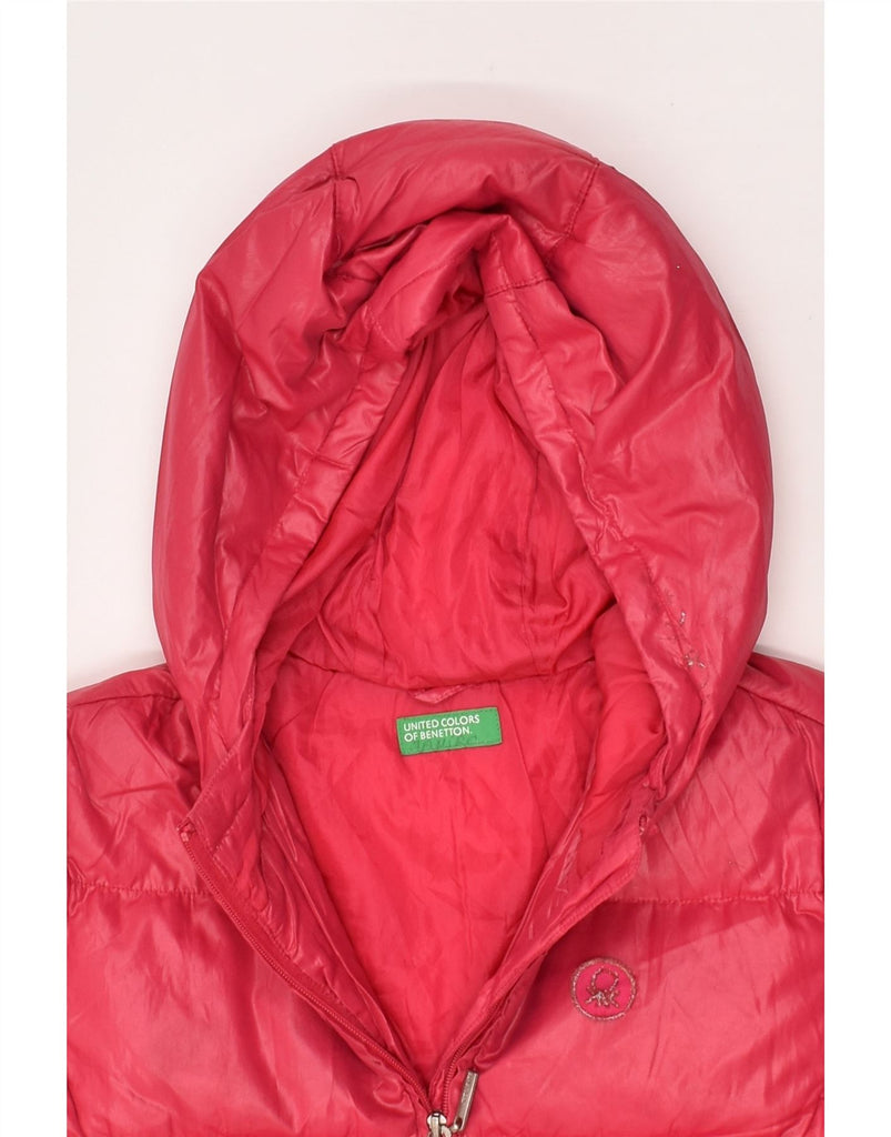 BENETTON Girls Hooded Padded Jacket 13-14 Years Pink | Vintage Benetton | Thrift | Second-Hand Benetton | Used Clothing | Messina Hembry 